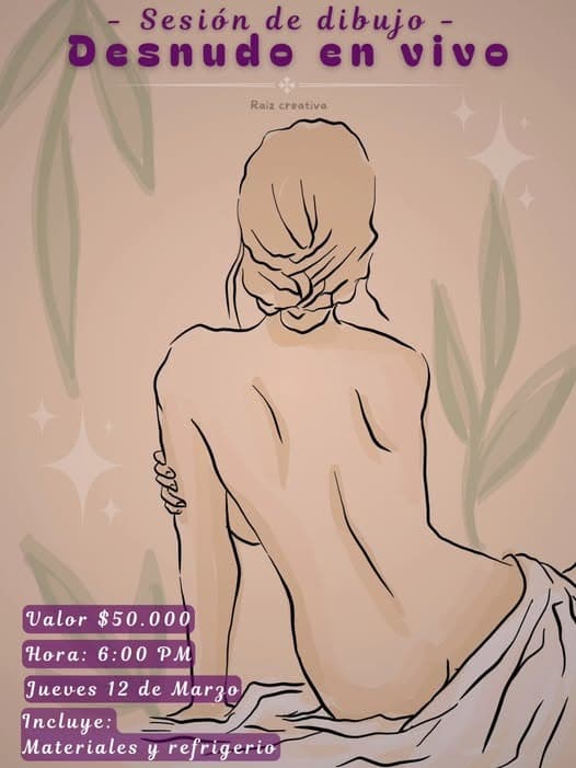 sesión de dibujo desnudo en vivo